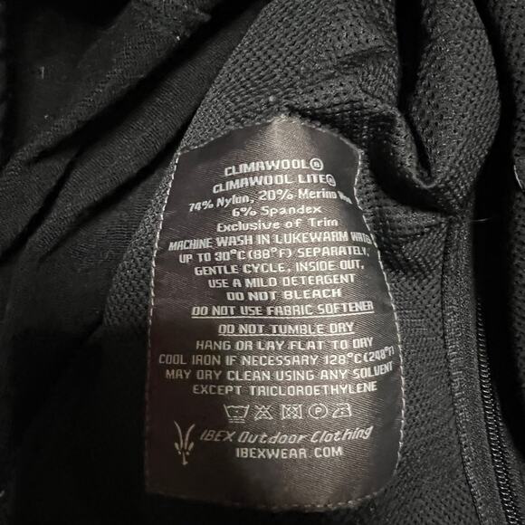 Ibex Climawool Vest Mens Medium Black Full Zip Golf Hiking Soft Shell Mock Neck - Picture 7 of 9